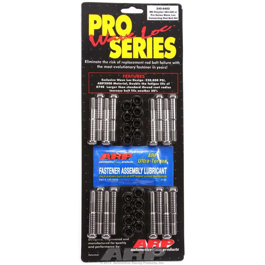 ARP Pro Series Wave-Loc Connecting Rod Bolt Kit - ARP2000 - Mopar B / RB-Series / Mopar Early Hemi - Set of 16