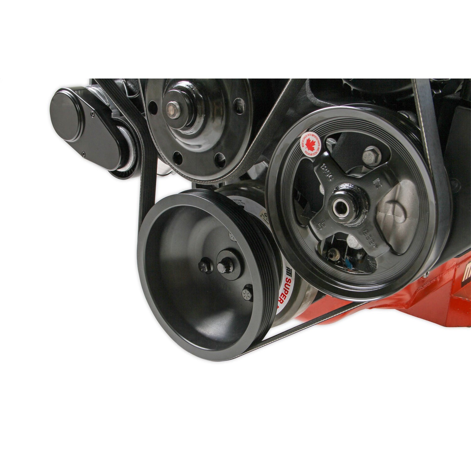 Holley 6-Rib Serpentine Pulley Kit - Black - Big Block Chevy