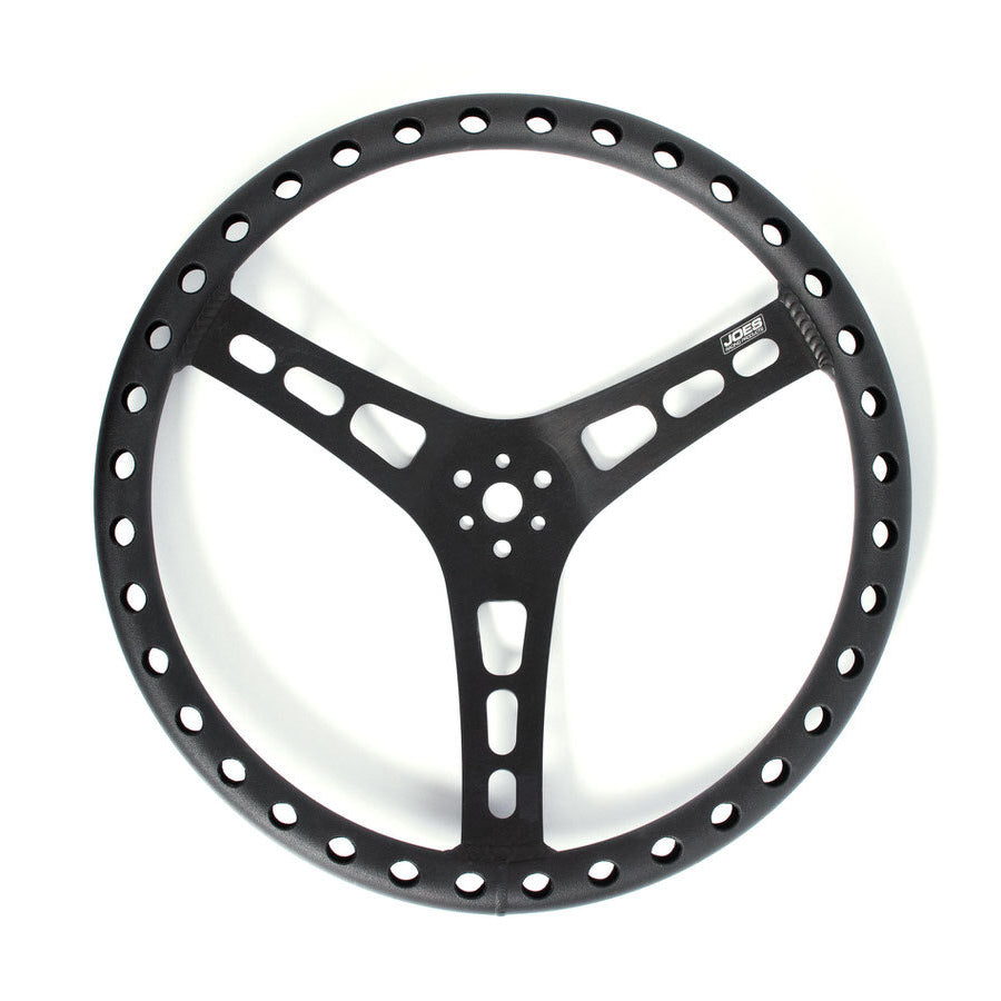 JOES Lightweight Aluminum 15" Steering Wheel - 2-1/2" Dish - Black