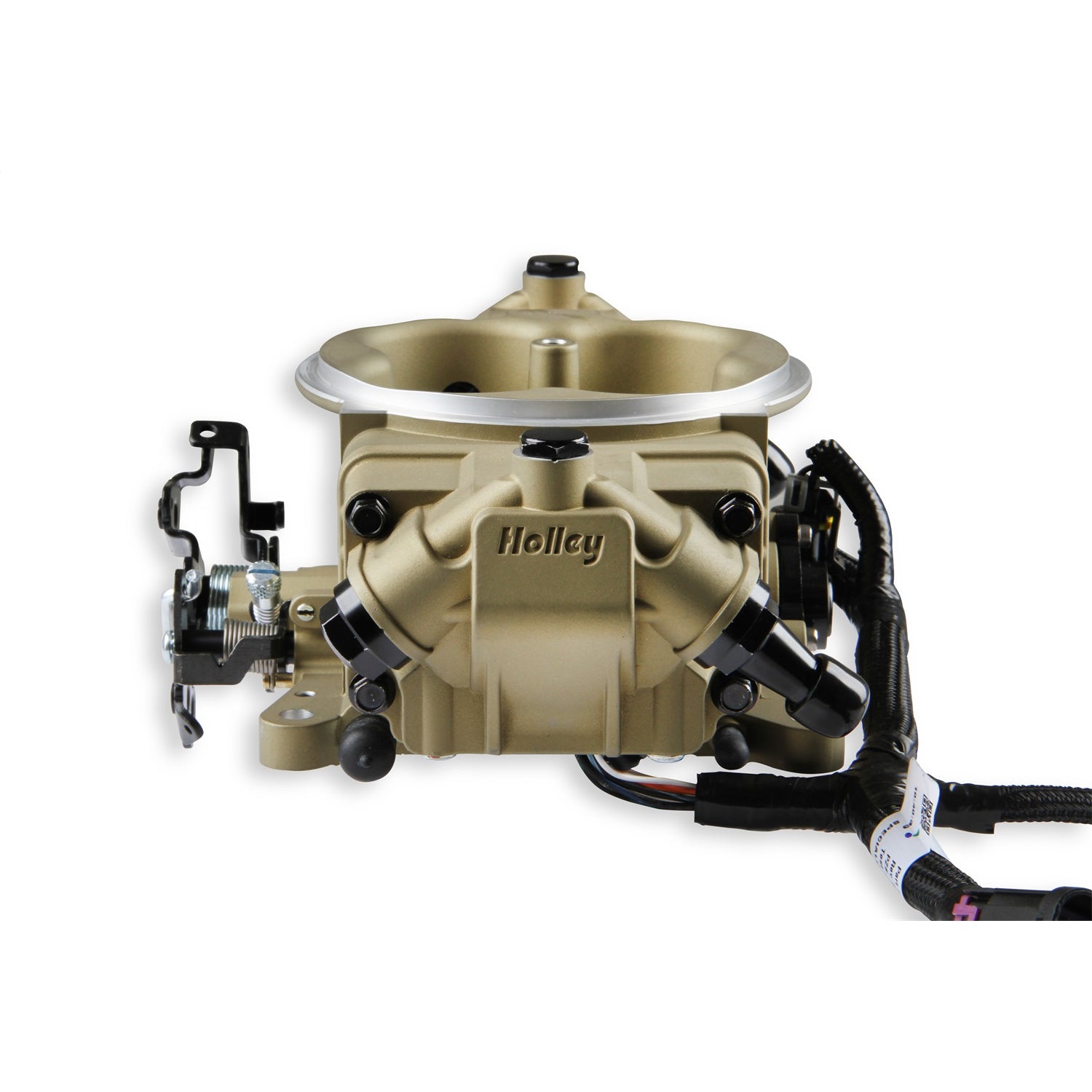 Holley EFI Terminator X Stealth Throttle Body Fuel Injection - Square Bore - Gold - GM LS-Series 550-1062