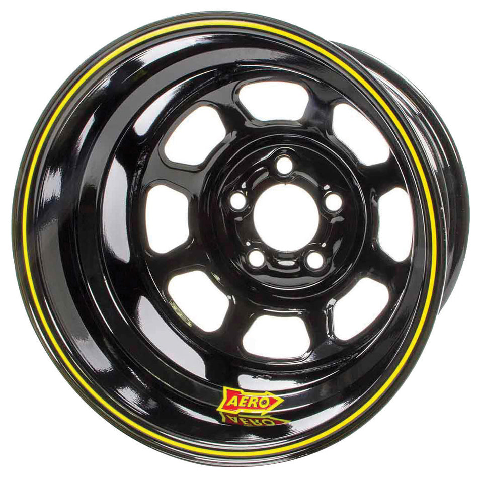 Aero 51-Series Spun Formed Wheel - Black - 15" x 10" - 4" Backspace - 5 x 4.75" Bolt Pattern