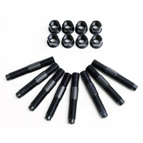 The Blower Shop Supercharger Stud 7/16" Thread 2-3/4" Long 9/16" Hex Head Nuts - Aluminum