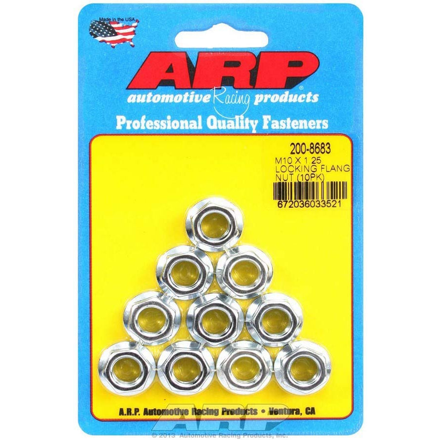 ARP M10 x 1.25 Locking Flange Nuts (10)