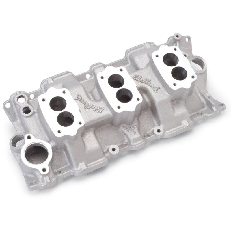 Edelbrock C357-B Three-Deuce Intake Manifold - Cast