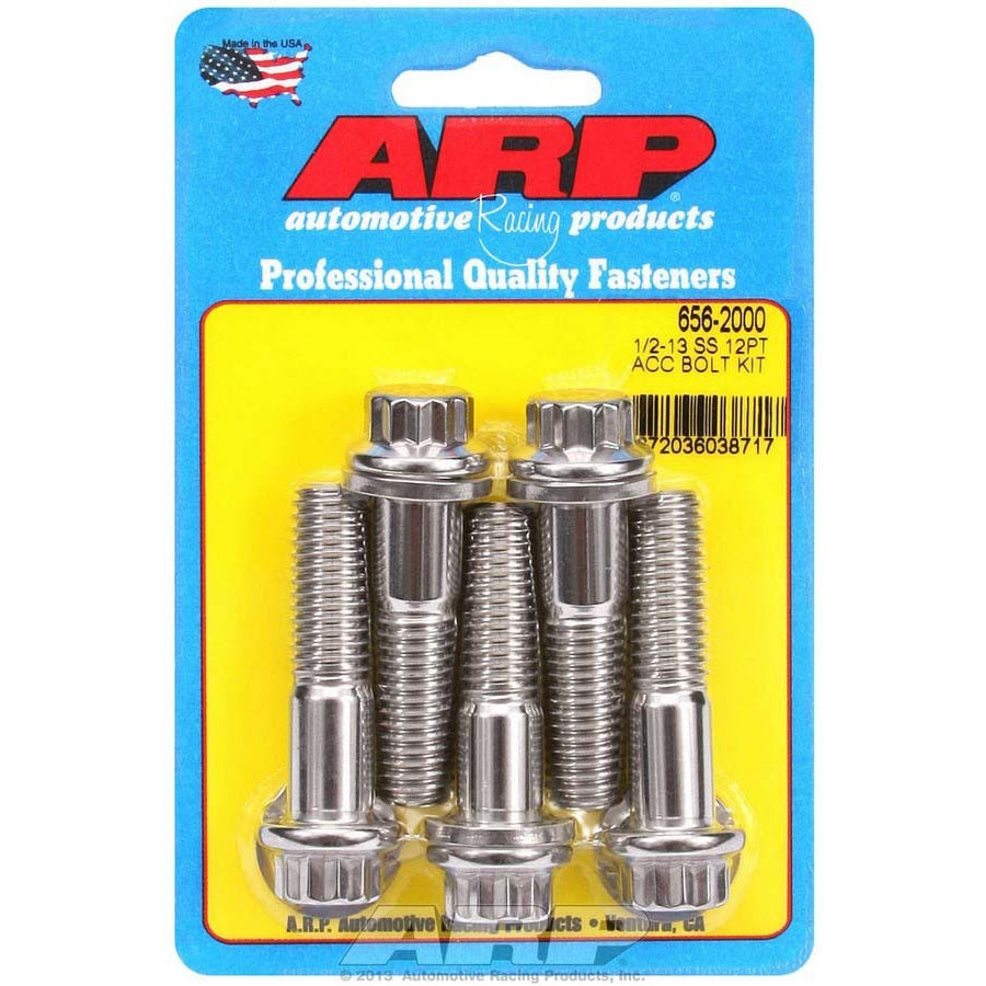 ARP Stainless Steel Bolt Kit - 12 Point (5) 1/2-13 x 2.000