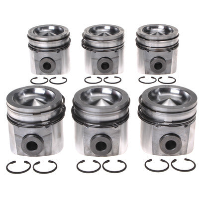 Clevite Forged Piston and Ring Kit - 4.016 in Bore - 3.0 x 2.0 x 3.0 mm Ring Groove - Flat - Combustion Chamber - 5.9 L - Dodge Cummins