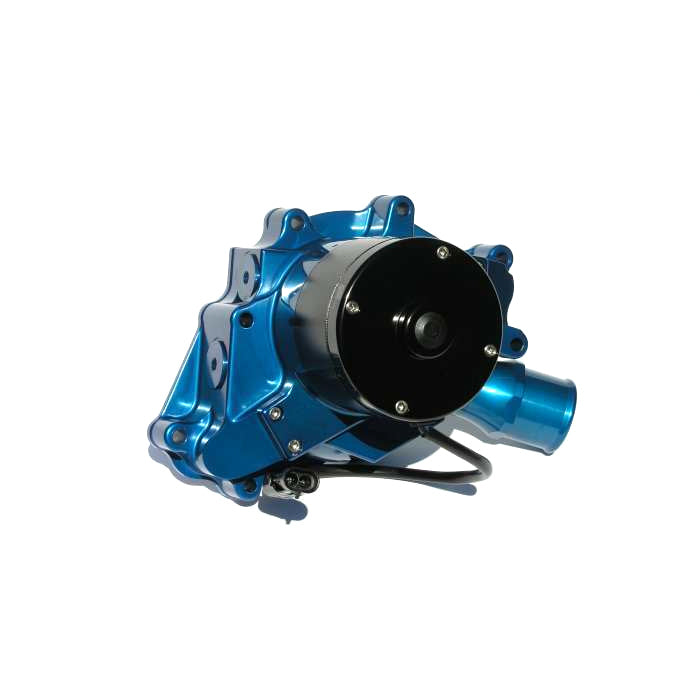 Meziere SB Ford Billet Electric Water Pump - Hi-Flow - Blue