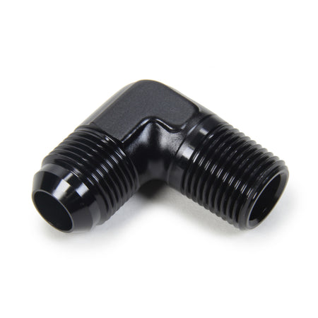 Triple X Race Co. Adapter Fitting 90 Degree 10 AN Male to 1/2" NPT Male Aluminum - Black Anodize