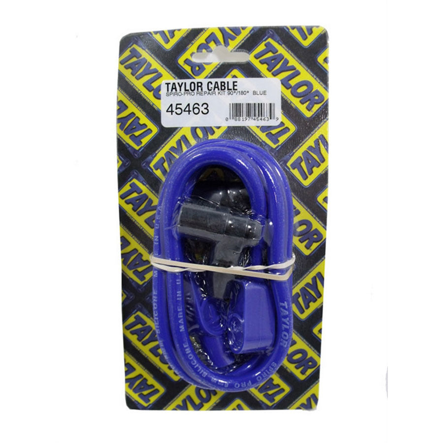 Taylor 8mm Spiro Pro Spark Plug Wire Repair Kit - Includes 90 Degree/180 Degree Plug Boots(Blue)