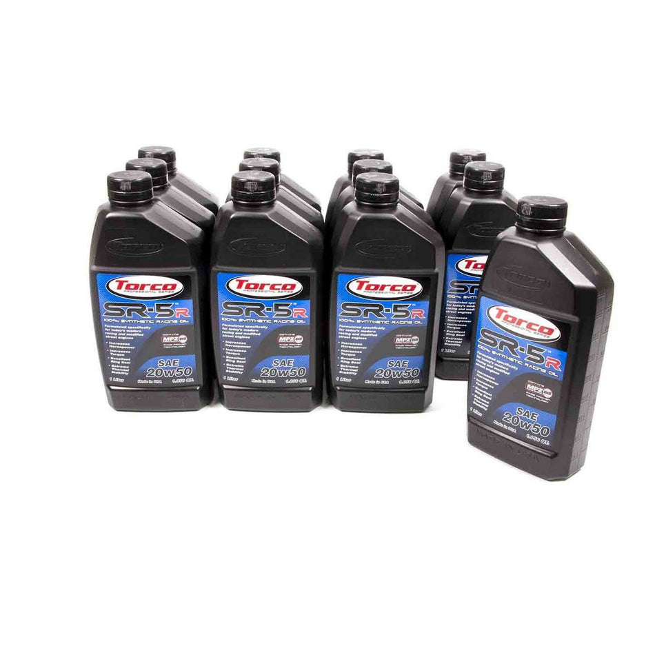 Torco SR-5 Synthetic Racing Oil - SAE 20W50 - 1 Liter (Case of 12)