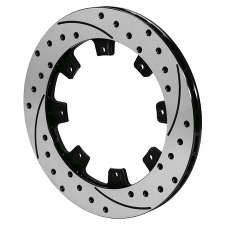 Wilwood SRP Passenger Side Drilled/Slotted Brake Rotor - 12.19 in OD - 0.810 in Thick - 8 x 7.00 in Bolt Pattern - Black