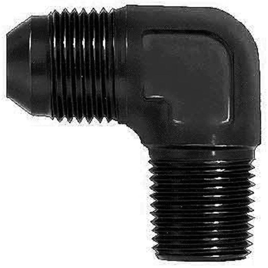 Aeroquip Black Aluminum 90 -08 AN to 1/4" NPT Adapter