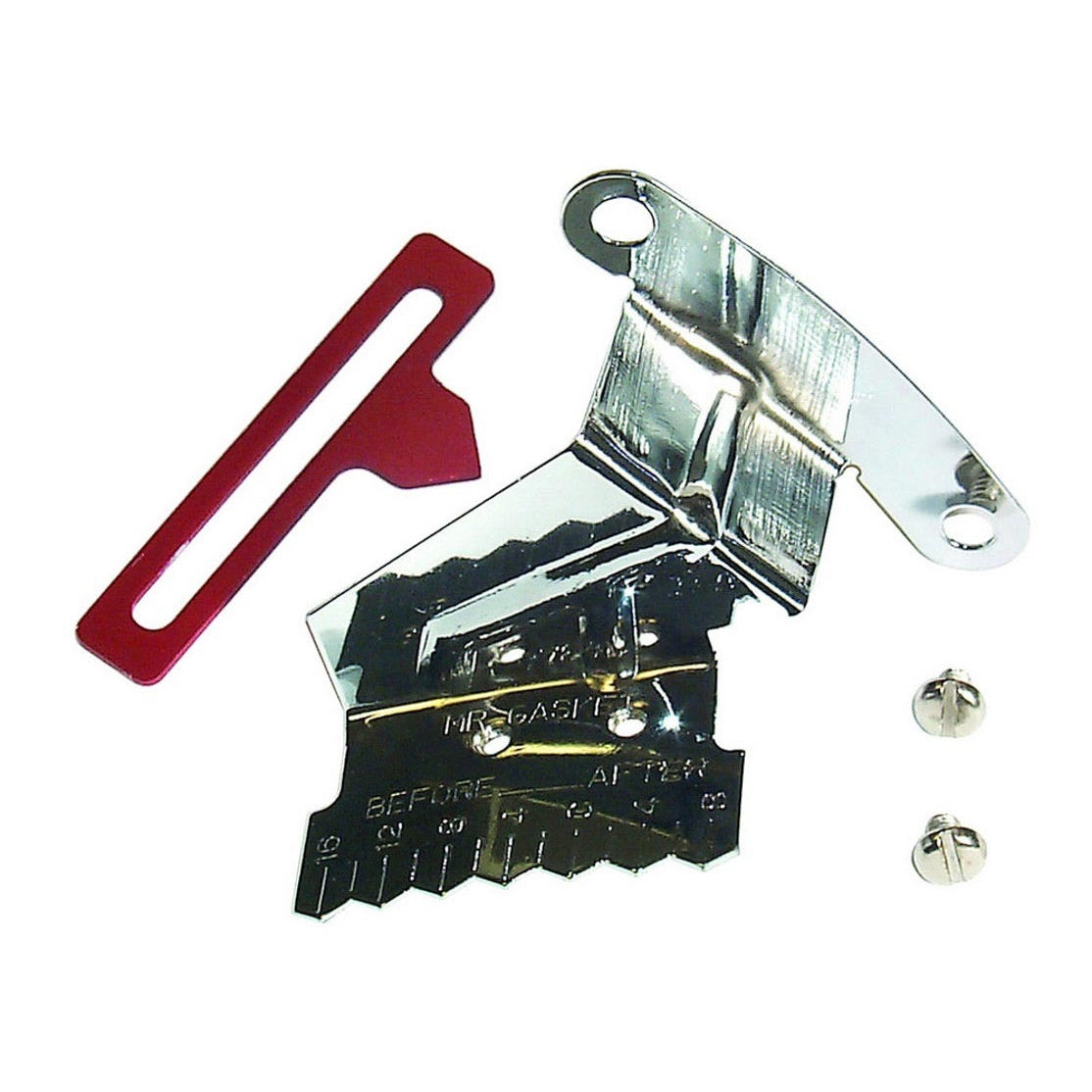 Mr. Gasket Timing Tab - Steel - Chrome, Red - 8" Balancer - SB Chevy