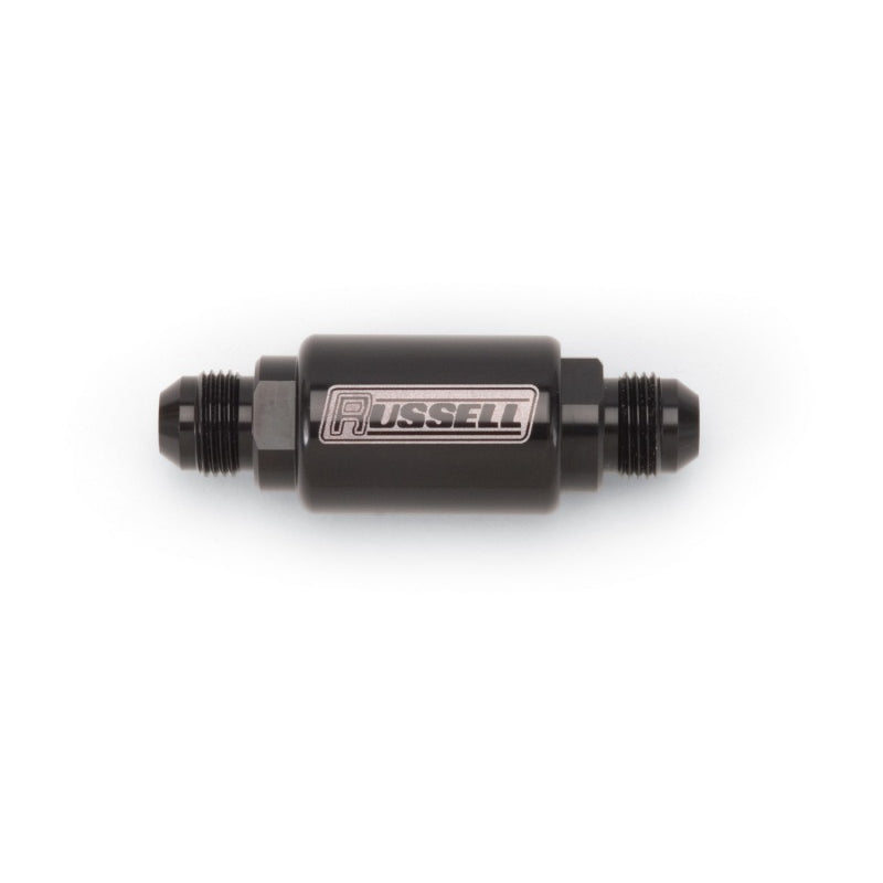 Russell Performance Products 8 AN Male Inlet/Outlet Check Valve Aluminum - Black Anodize