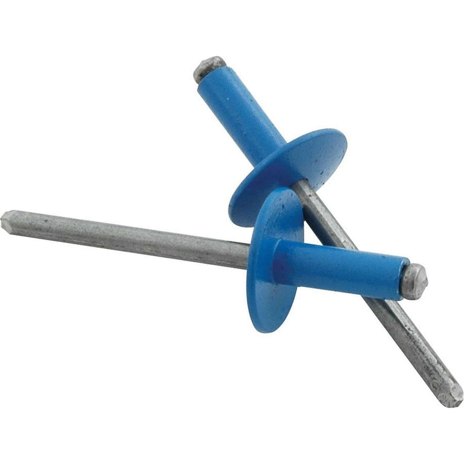 Allstar Performance 3/16" Large Head Rivets - Blue - (250 Pack) - Steel Mandrel