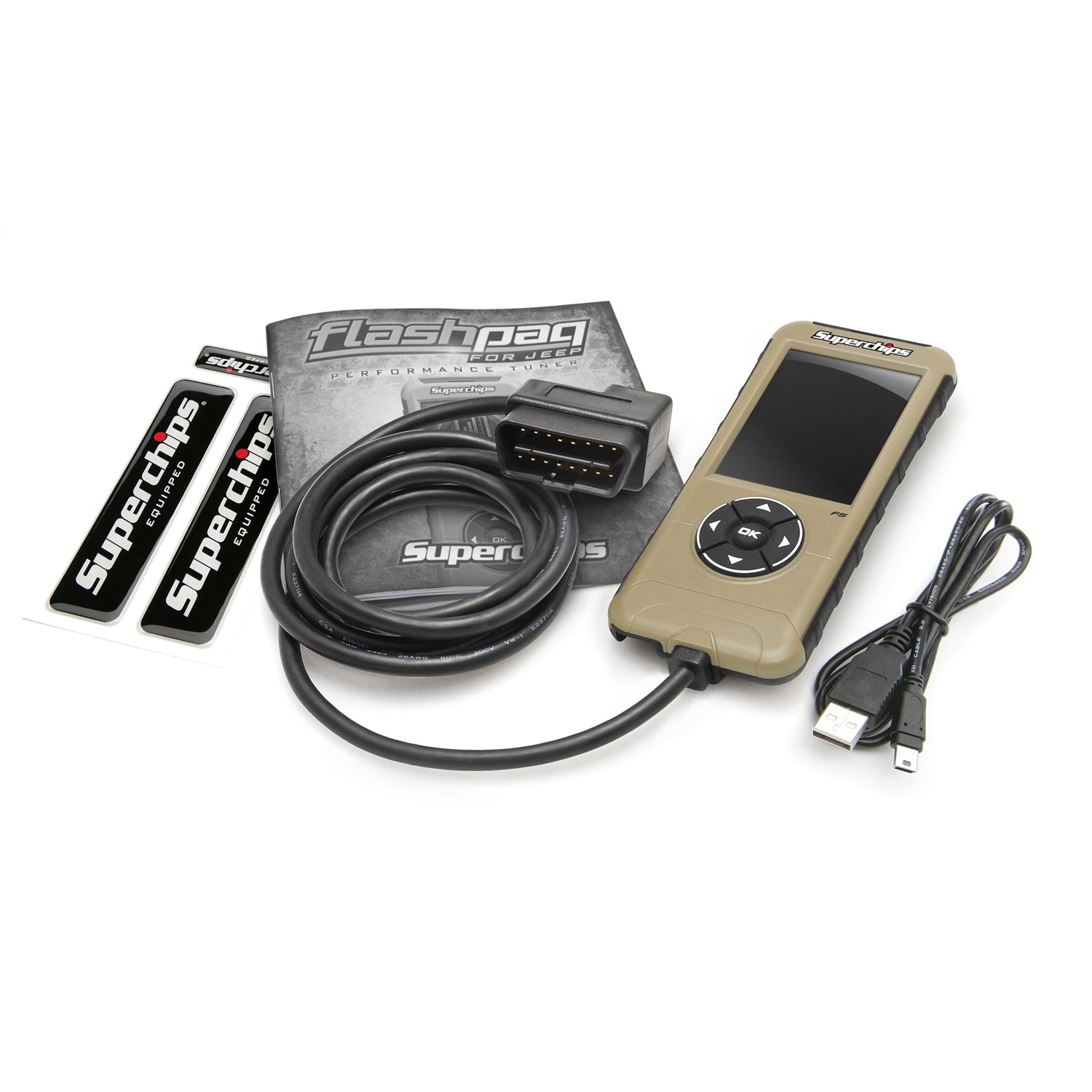 Superchips Flashpaq F5 Engine Tuner - 98-14 Jeep Gas