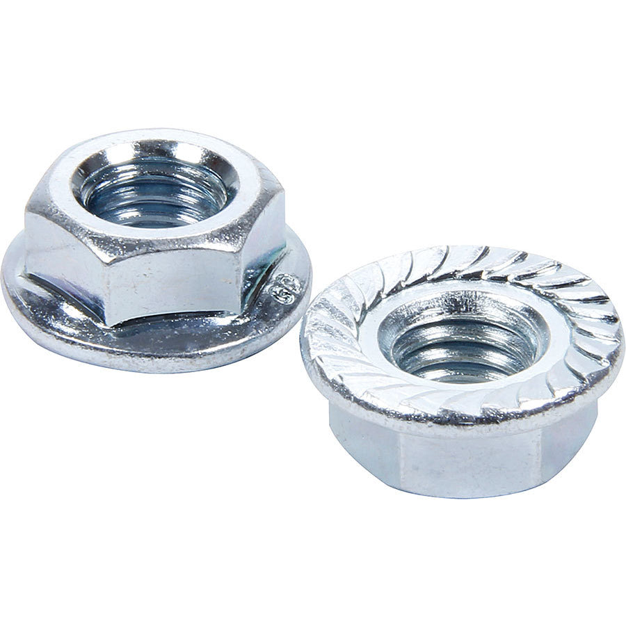 Allstar Performance Serrated Flange Nuts - 7/16"-14 - 10 Pack