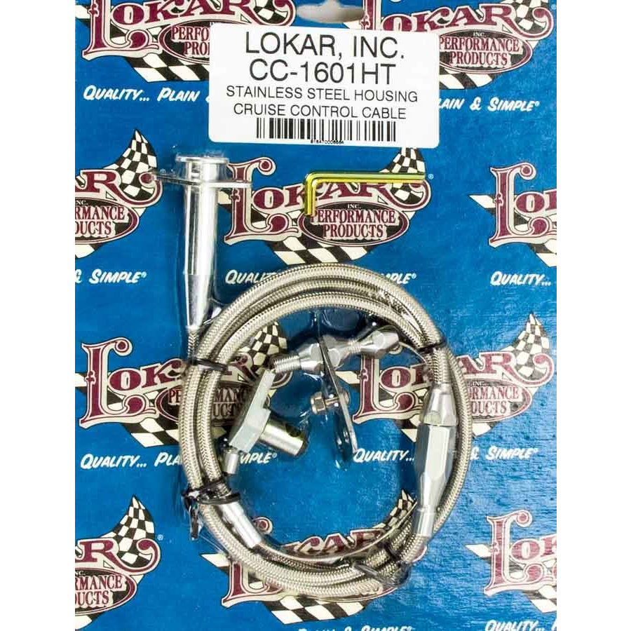 Lokar U-Cut-To-Fit Cruise Control Cables - Stainless Steel Housing