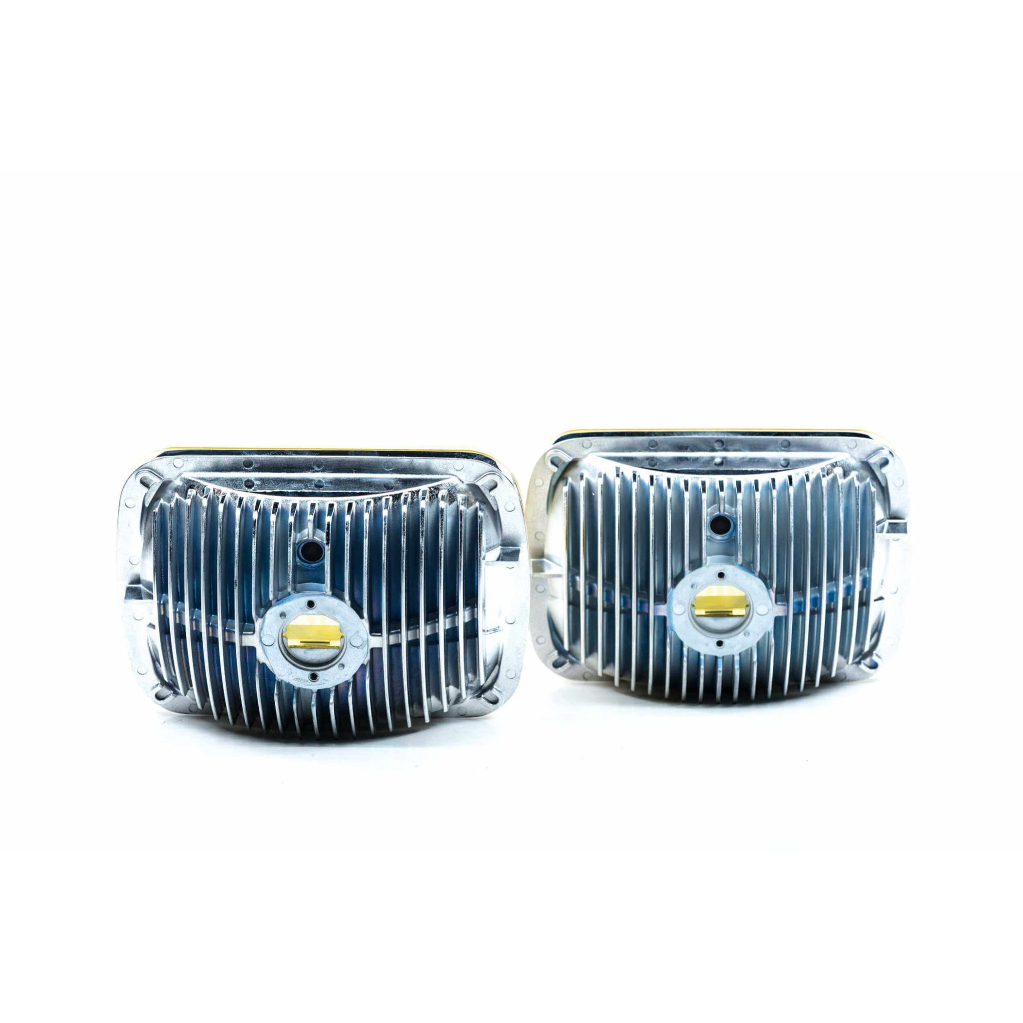 Holley Retrobright Sealed Beam LED Headlight Housing - 5 in Tall x 7 in Wide