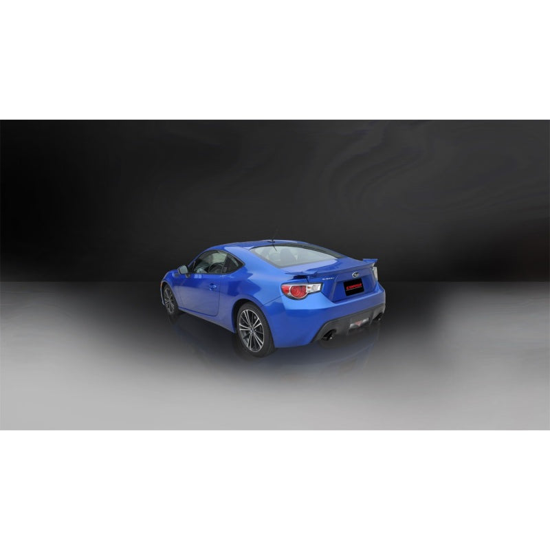 Corsa Sport Cat-Back Exhaust System - 2-1/2 in Diameter - Single 4-1/2 in Dual Tips - Black Pro-Series Tips - Scion FR-S / Subaru BRZ / Toyota 86 Coupe 2012-17