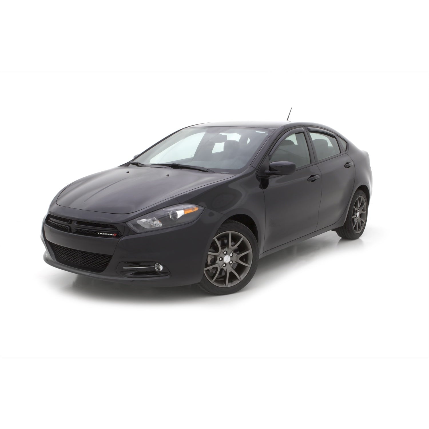 Lund Front / Rear In-Channel Ventvisor - Stick-On - Dark Smoke - Dodge Dart 2013-14