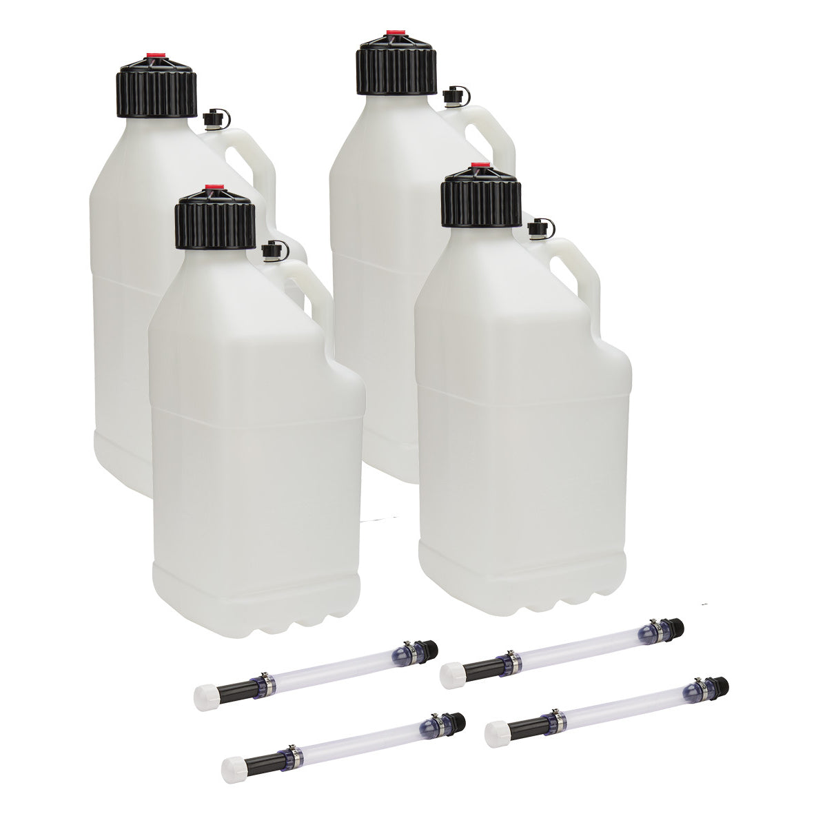 Allstar Performance 5 Gallon Utility Jugl w/ Filler Hose - Clear (Case of 4)