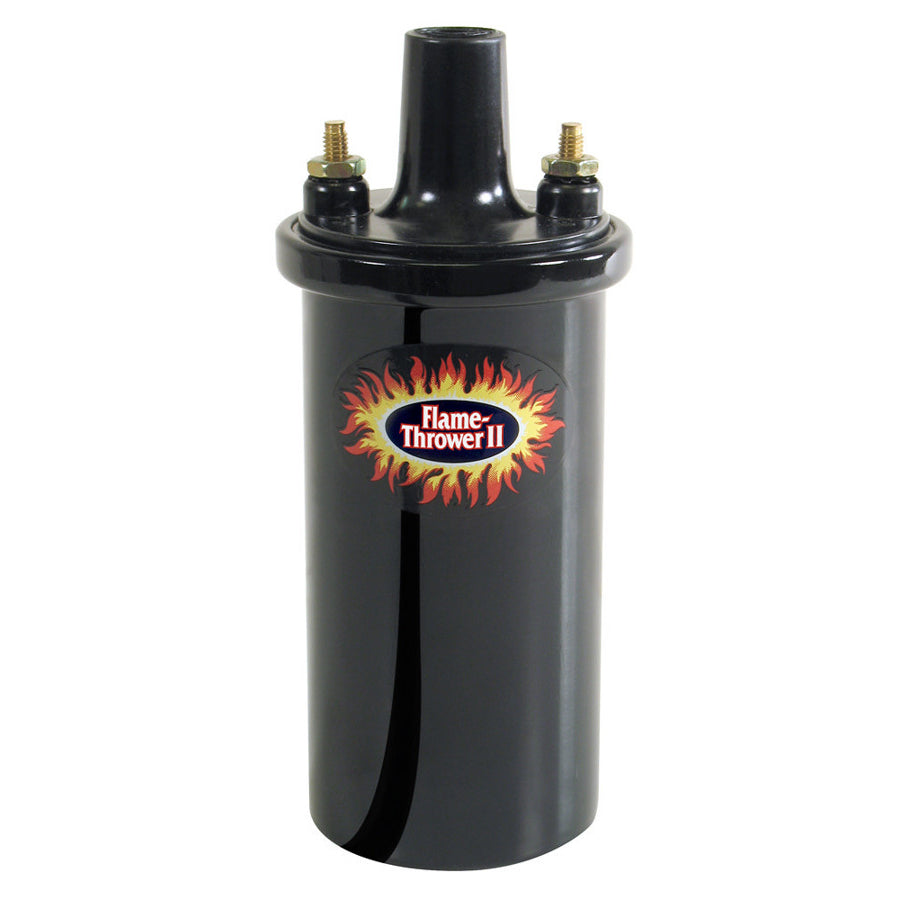 PerTronix Flame-Thrower II Ignition Coil - Canister - Round - Epoxy (Black) - 45,000 Volts