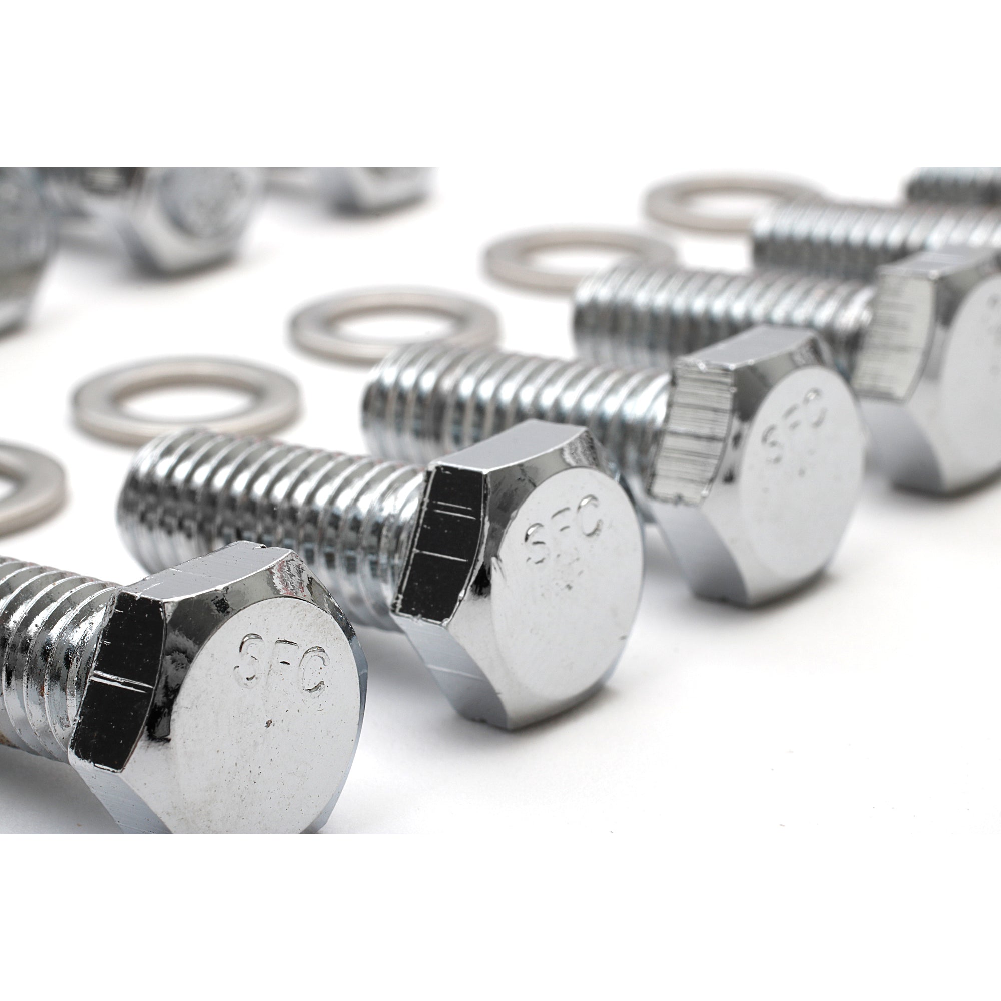 Trans-Dapt Intake Manifold Bolt Kit - Hex Head - Chrome - Small Block Chevy