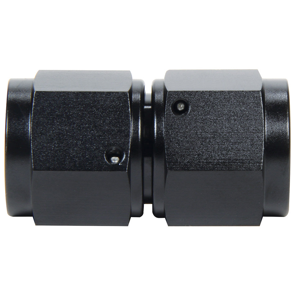 Allstar Performance Adapter Fitting - Straight - 6 AN Female Swivel to 8 AN Female Swivel - Aluminum - Black