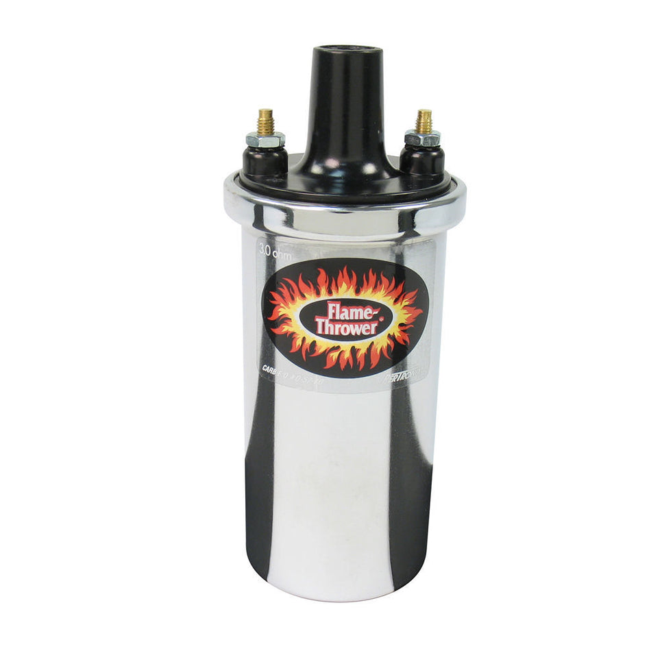 PerTronix Flame-Thrower Coil - Chrome Oil Filled 3 Ohm