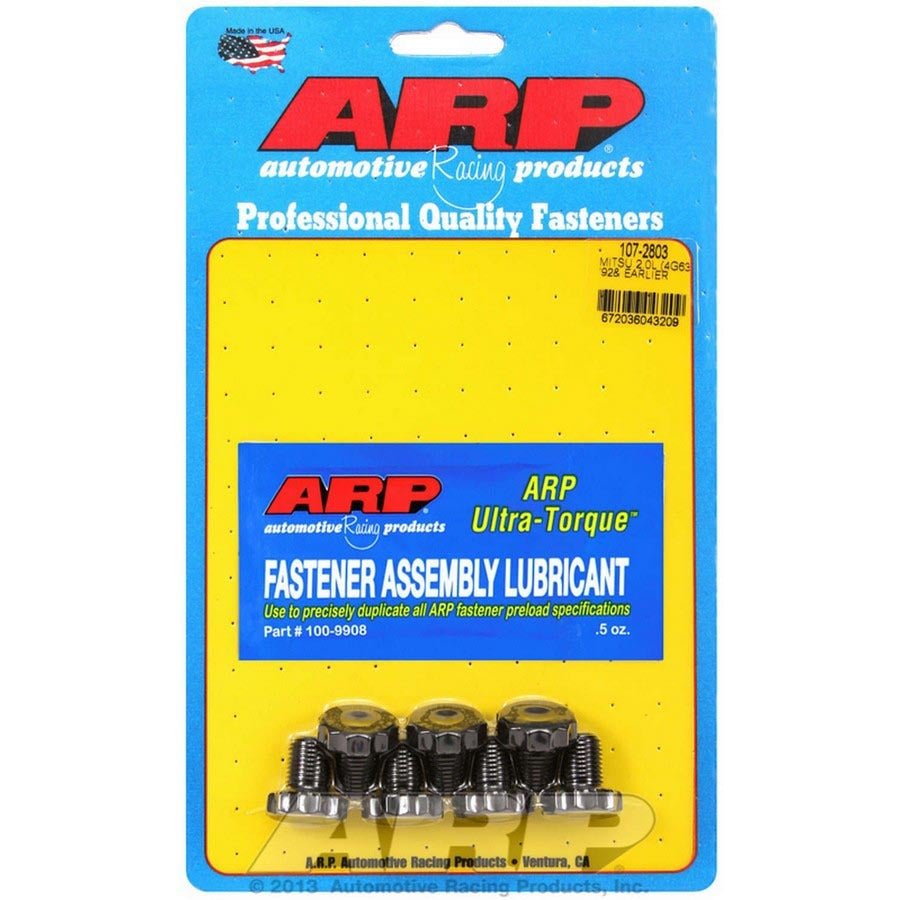 ARP Flywheel Bolt Kit - 0.600" Long - 12 Point Head - Chromoly - Black Oxide - 2.0 L - Mitsubishi - (Set of 7)