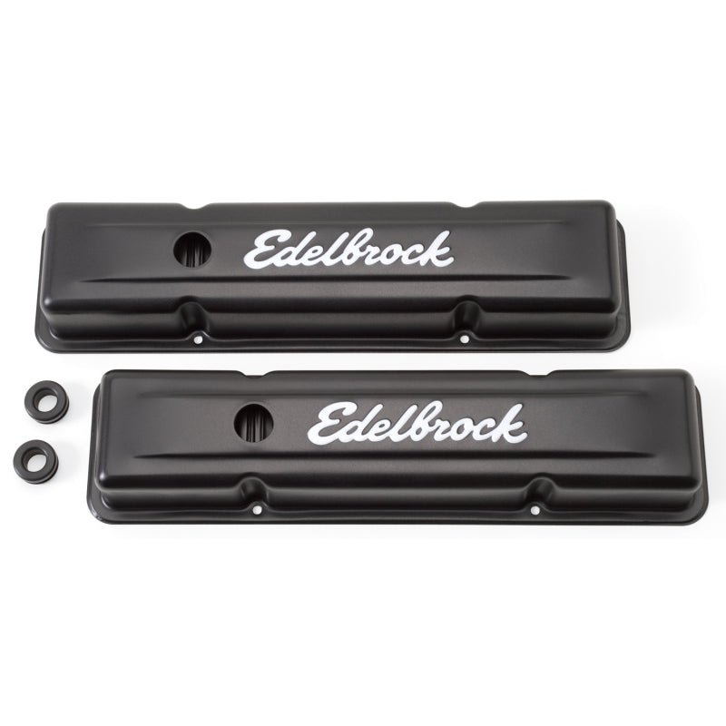 Edelbrock Signature Series Short Valve Cover - Baffled