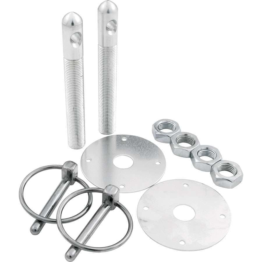 Allstar Performance Aluminum Hood Pin Kit - Silver - 1/2" Diameter