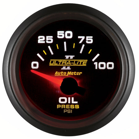 Auto Meter 2-1/16" Ultra-Lite II Electric Oil Pressure Gauge - 0-100 PSI