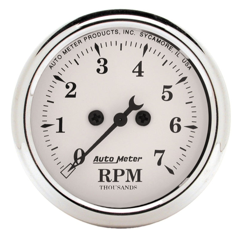 Auto Meter Old Tyme White Electric Tachometer - 2-1/16"