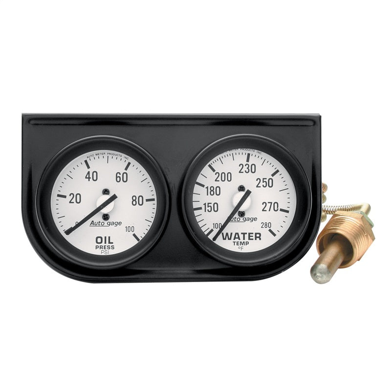Auto Gage Mechanical Oil / Water Black Console - 2-1/16 in.