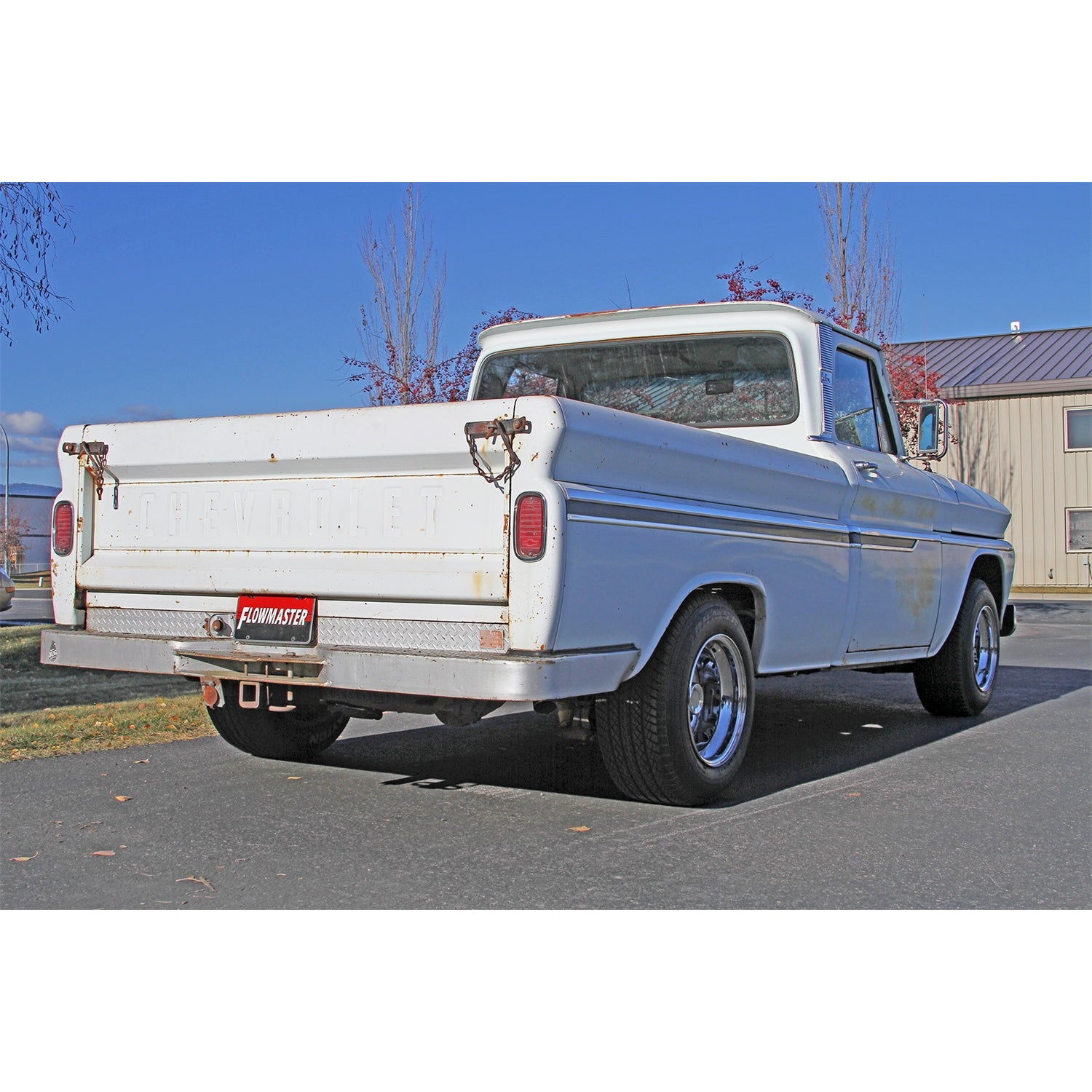 Flowmaster American Thunder Header-Back Exhaust System - 2-1/2 in Tailpipe - GM Fullsize Truck 1963-66