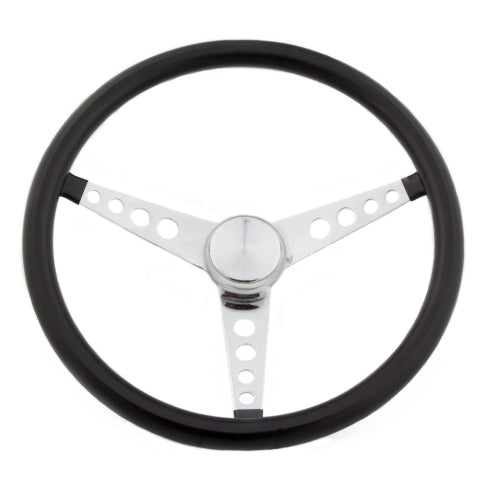 Grant Chrome 3-Spoke Classic 15" Black Vinyl Wheel