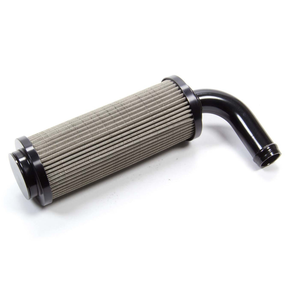 King Racing Products 90 Degree Fuel Filter -" Tank 60 Micron Stainless Element 3/4" Hose Barb - Stainless