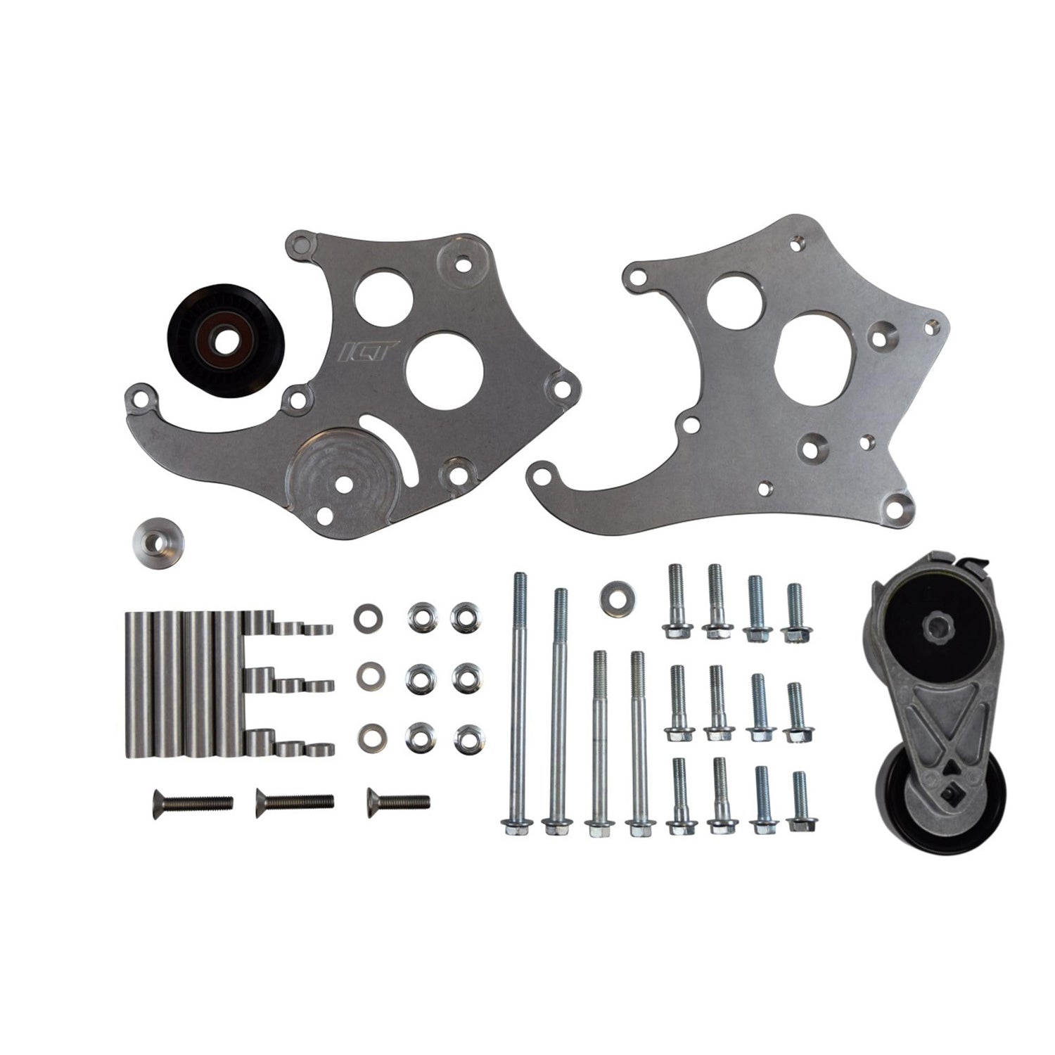 ICT Billet Air Conditioning Bracket - Head Mount - Aluminum - Sanden 508 Compressor - GM LS-Series