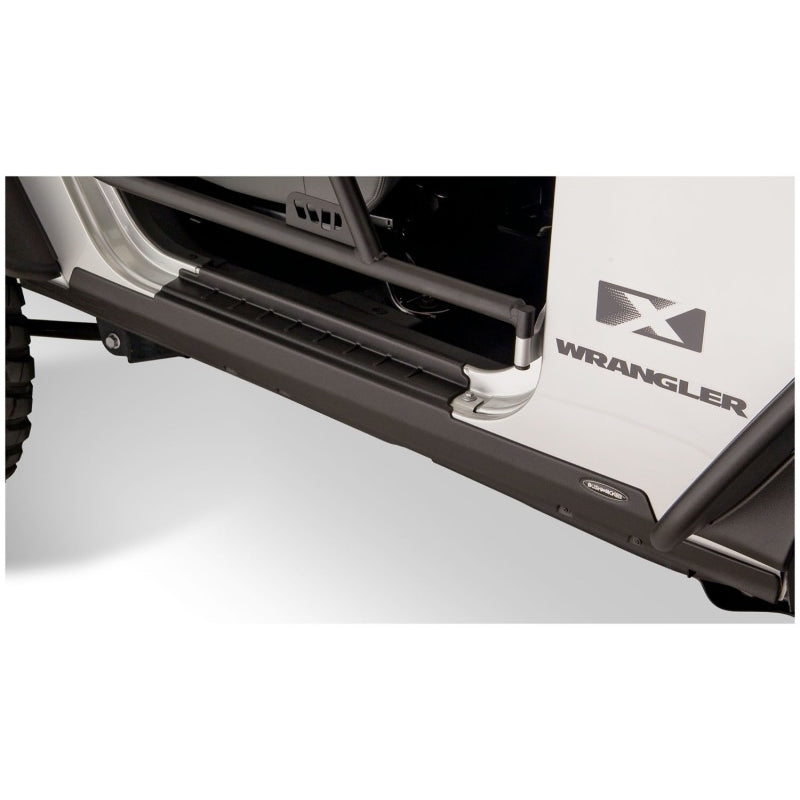 Bushwacker Trail Armor Rocker Panel Guard - Stick-On Plastic - Black - 2 Door