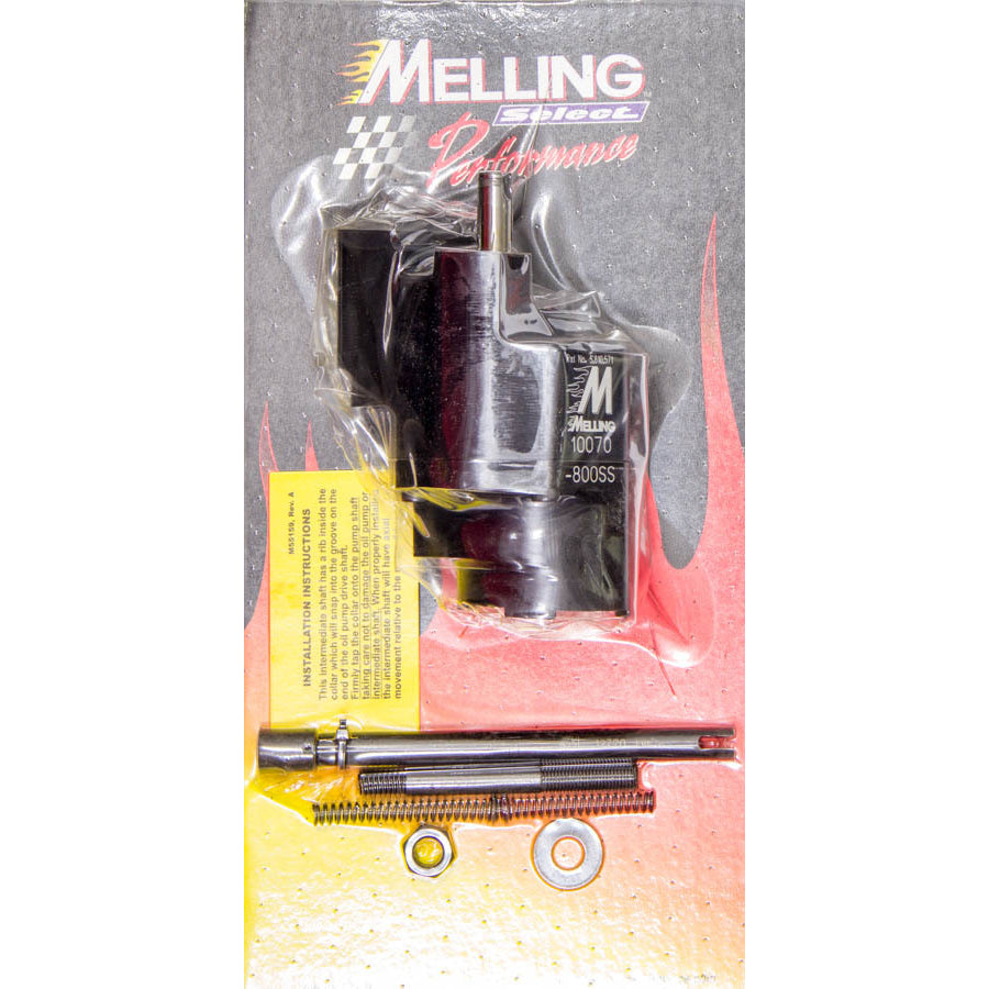 Melling High Volume Wet Sump Oil Pump - Standard Pressure - Pickup Included - 8 in Deep Pan - Billet - Big Block Chevy