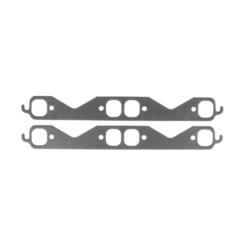 Clevite Header Gasket - 1.355 x 1.485" Stock Port - Steel - Core Graphite - SB Chevy (Pair)