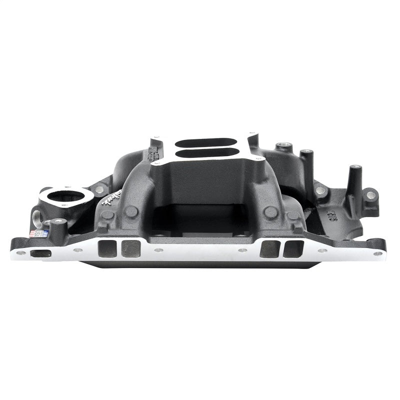 Edelbrock RPM Air-Gap 340 / 360 Square Bore Dual Plane Intake Manifold - Black Powder Coat - Small Block Mopar