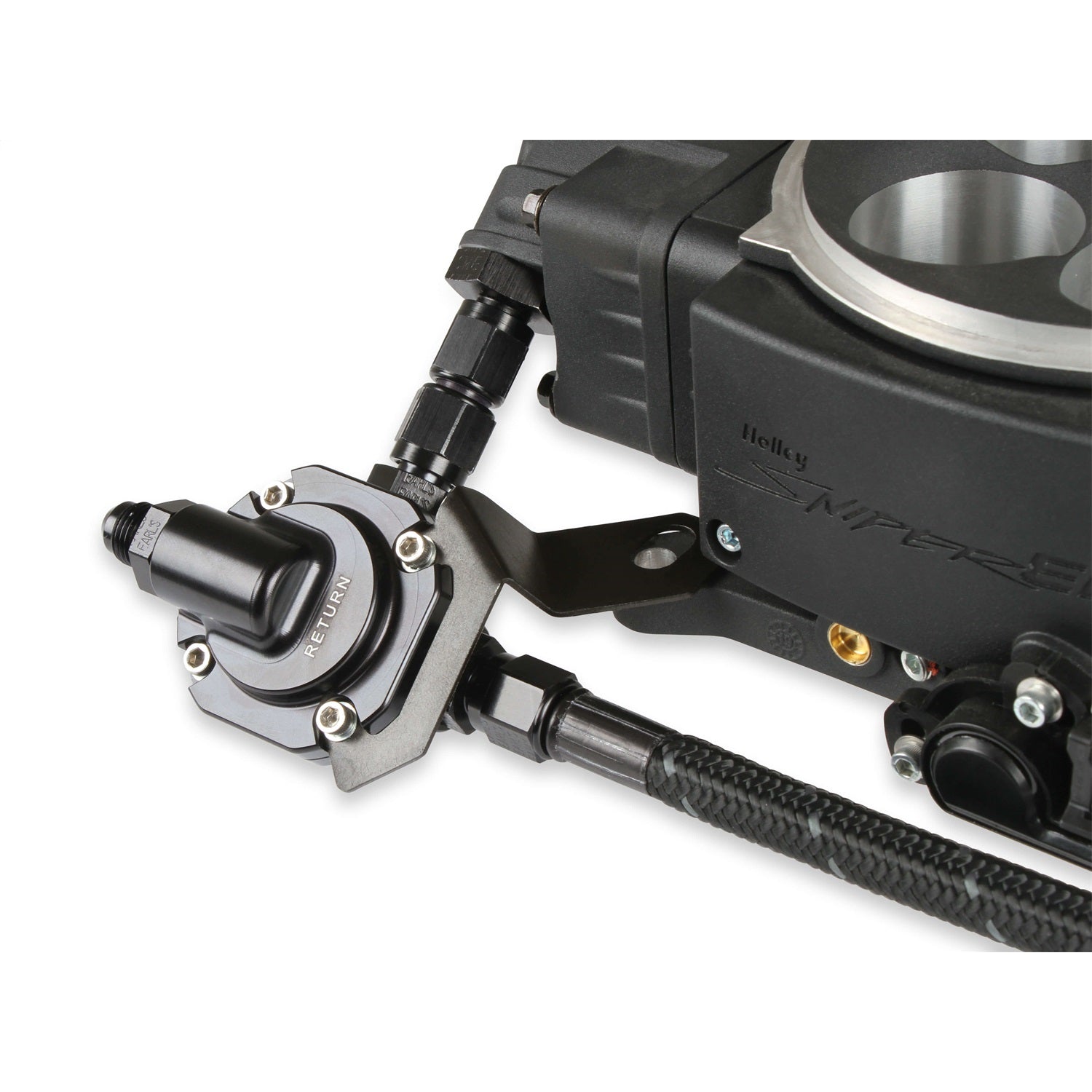 Holley Sniper EFI EFI Stealth Fuel Line - 6 AN Braided Stainless - Pressure Regulator
