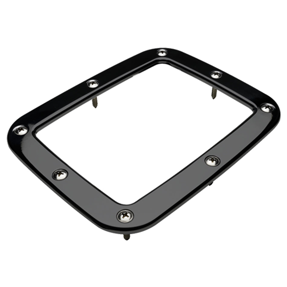 Billet Specialties Shifter Boot Ring - 5-3/4 x 7-1/8" Rectangle - Stainless Hardware - Black Anodize