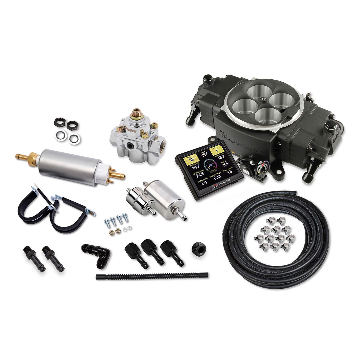 Sniper Stealth EFI Fuel Injection System - Master - Throttle Body - Square Bore - Aluminum - Black