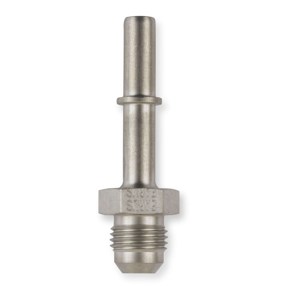 Earl's Fuel Line Adapter Fitting - Straight - 5/16" SAE Male Quick Disconnect to 6 AN Male - Stainless