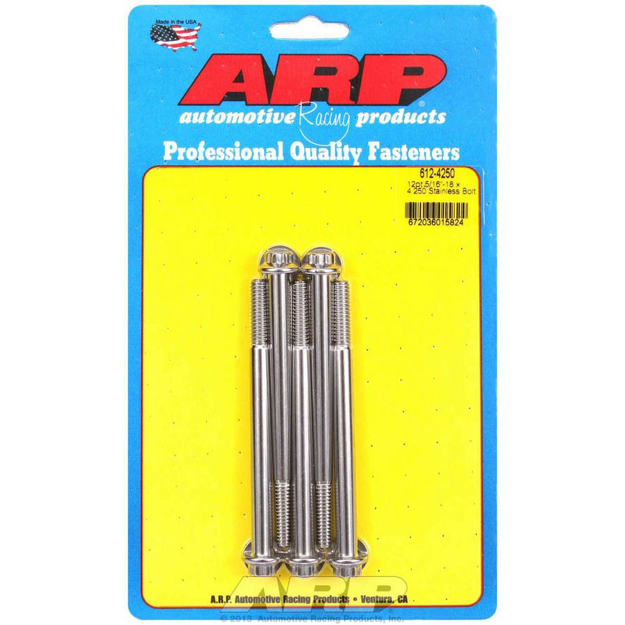 ARP Stainless Steel Bolt Kit - 12 Point (5) 5/16-18 x 4.250