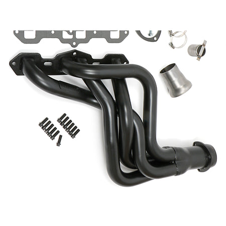 Hedman Hedders Street Headers - 1.75 in Primary - 3 in Collector - Black Paint - Oldsmobile V8 - Cutlass 1978-81 - Pair